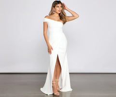 Susana Asymmetric Off-Shoulder Mermaid Dress