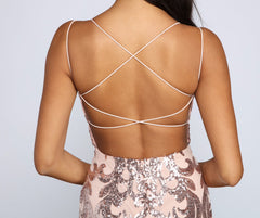 Lila Formal Open-Back Sequin Mermaid Dress