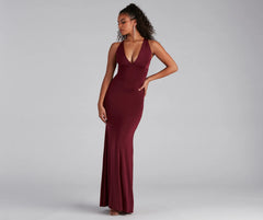 Kelsey Halter Lace-Up Mermaid Dress