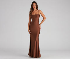 Meadow Formal Open Back Ruffled Dress