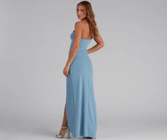 Iris One-Shoulder Crepe Dress