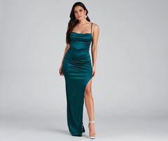 Carmella High Slit Corset Dress