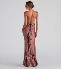 Meadow Formal Open Back Ruffled Dress