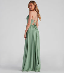 Shailene Lace Back Chiffon Formal Dress