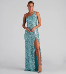 Lyla Formal One-Shoulder Sequin Dress
