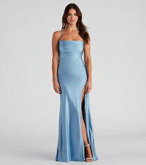 Quincy A-Line High Slit Formal Dress