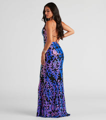 Lila Formal Open-Back Sequin Mermaid Dress