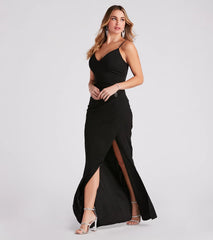 Skyler Formal A-Line Crepe Dress