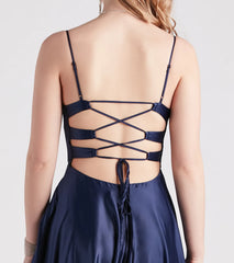 Winslow Formal Satin Lace-Up Dress