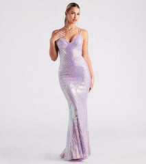 Lyanna Formal Iridescent Sequin Mermaid Dress