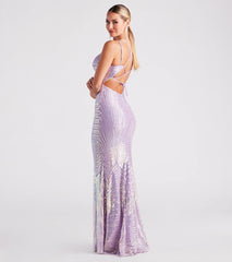 Lyanna Formal Iridescent Sequin Mermaid Dress
