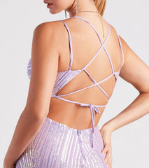 Lyanna Formal Iridescent Sequin Mermaid Dress