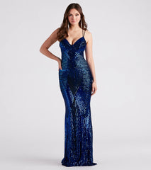Lyanna Formal Iridescent Sequin Mermaid Dress