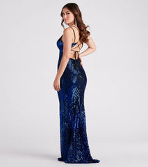Lyanna Formal Iridescent Sequin Mermaid Dress