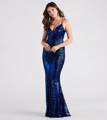 Lyanna Formal Iridescent Sequin Mermaid Dress