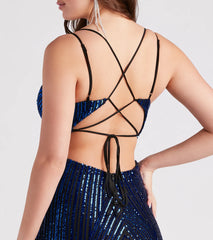 Lyanna Formal Iridescent Sequin Mermaid Dress