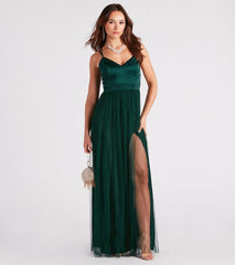 Haisley Formal Tulle And Satin Dress