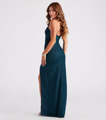 Leann Formal High Slit Glitter Dress