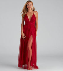 Elisabeth Pleated Tulle Formal Dress