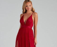 Elisabeth Pleated Tulle Formal Dress