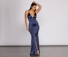 Raelynn Satin Cross Strap Dress