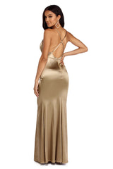 Raelynn Satin Cross Strap Dress