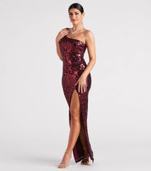 Eris Formal Sequin Scroll Dress