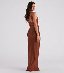 Celia Formal Cutout High Slit Column Dress