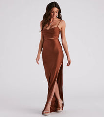 Celia Formal Cutout High Slit Column Dress