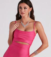 Celia Formal Cutout High Slit Column Dress