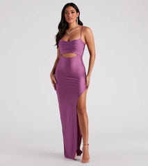 Celia Formal Cutout High Slit Column Dress