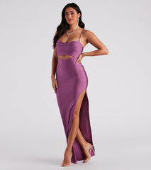 Celia Formal Cutout High Slit Column Dress