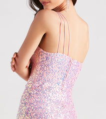 Lyla Formal One-Shoulder Sequin Dress