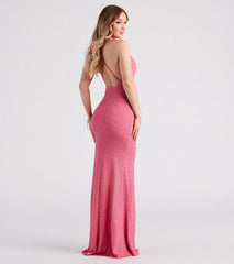 Celina Glitter Knit Mermaid Dress