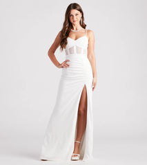 Alexia Formal High Slit Illusion Dress