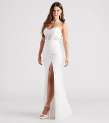 Alexia Formal High Slit Illusion Dress