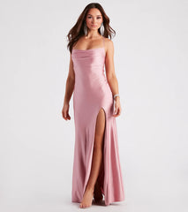 Quincy A-Line High Slit Formal Dress