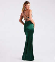 Bristol Formal Satin Lace-Up Dress