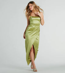 Rebecca Satin Slim-Fit Formal Dress