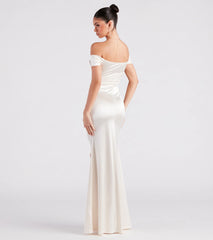 Valencia Formal Off-The-Shoulder Wrap Dress