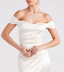 Valencia Formal Off-The-Shoulder Wrap Dress