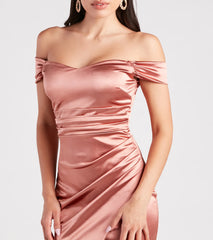 Valencia Formal Off-The-Shoulder Wrap Dress