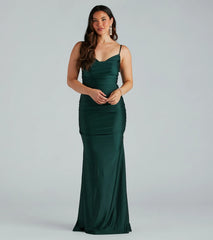 Jamie Formal Cowl Neck Mermaid Dress