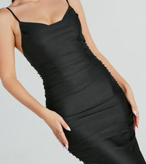 Jamie Formal Cowl Neck Mermaid Dress