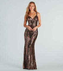 Lyanna Formal Iridescent Sequin Mermaid Dress