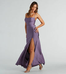 Quincy A-Line High Slit Formal Dress