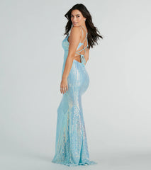 Lyanna Formal Iridescent Sequin Mermaid Dress