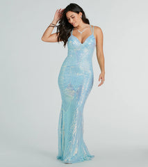 Lyanna Formal Iridescent Sequin Mermaid Dress