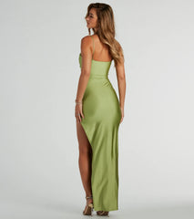 Celia Formal Cutout High Slit Column Dress
