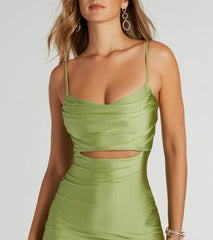 Celia Formal Cutout High Slit Column Dress